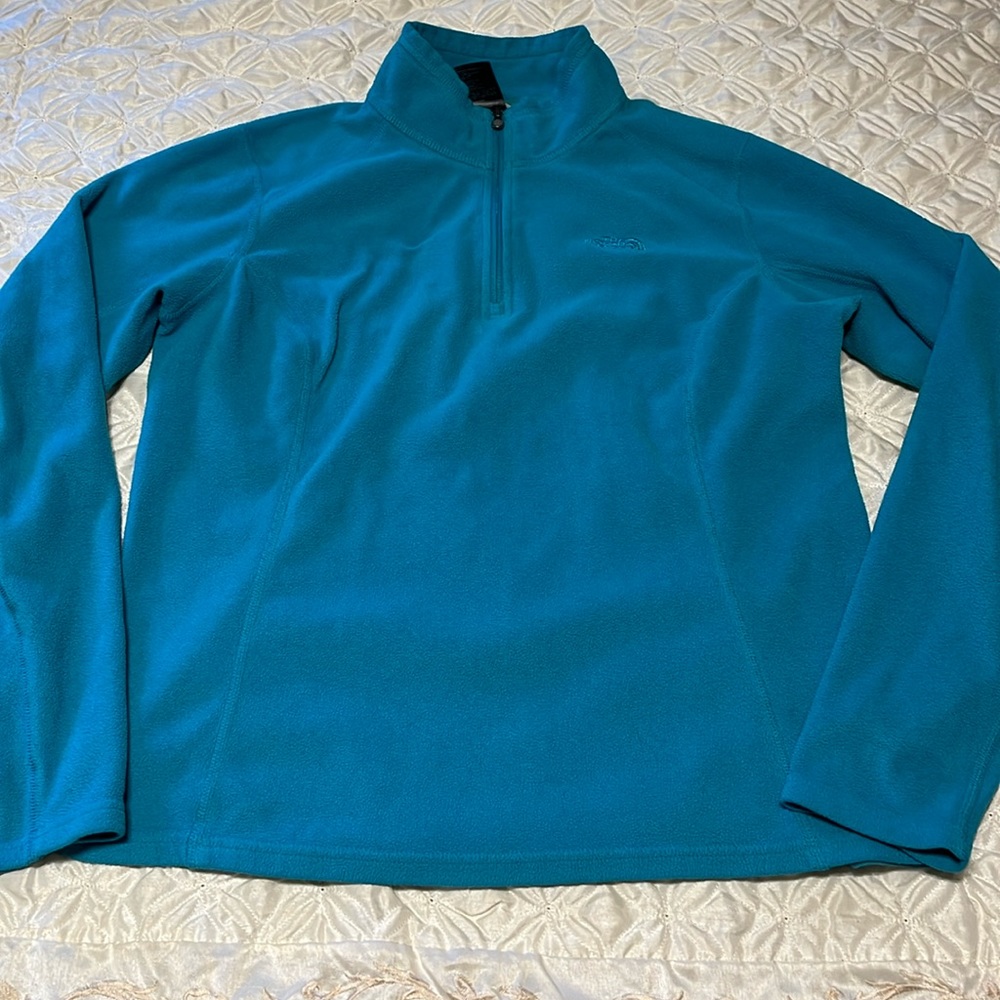 COPY - *5 for $15. The North Face women’s teal fleece 1/4 zip
